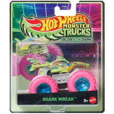 Hot Wheels Monster Trucks: Shark Wreak autíčko svítící ve tmě 1/64 – Mattel