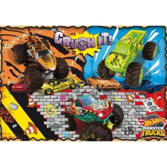 Hot Wheels Monster trucks 2 x 60dílné maxi podlahové puzzle 50x35 cm - Lisciani obrázek 2