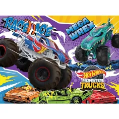 Hot Wheels Monster trucks 48dílné puzzle 35x25cm - Lisciani obrázek 2