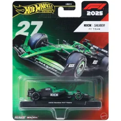 Hot Wheels Premium: KICK Sauber F1 Team #27 Formule 1 autíčko 1/64 - Mattel