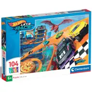 Hot Wheels závod 104dílné supercolor puzzle - Clementoni