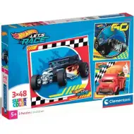 Hotwheels 3x48ks Supercolor puzzle - Clementoni