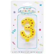 Hvězdicová číslicová svíčka 3