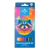 ICO: Koh-I-Noor 3554 Šestihranné barevné tužky v krabičce s mývalem, 24 kusů