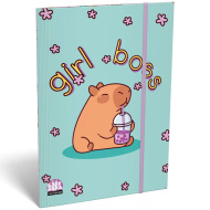 ICO: Lizzysuli Lollipop Capybara vzorovaná složka s gumičkou A5