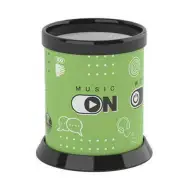 ICO: Music On-Off světle zelený držák na psací potřeby
