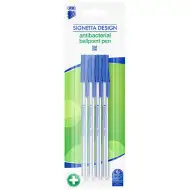 ICO: Signetta Antibakteriální kulové pero modré 4ks sada