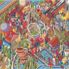Imaginární města: Řím UFT puzzle 1000 dílků - Trefl obrázek 2