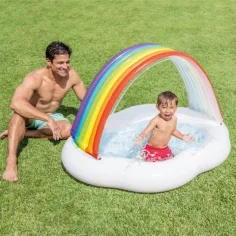 Intex: Nafukovací dětský bazén v podobě duhy ve tvaru oblaku 142x119x84cm obrázek 2