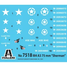 Italeri 1/72 M4A3 75mm Sherman tank 2ks modelová sada obrázek 2