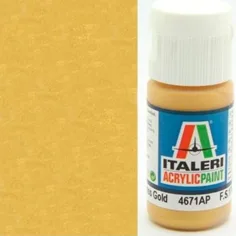 Italeri Metal Gloss Gold (4671AP) - Kovově lesklá zlatá modelářská barva 20 ml obrázek 2