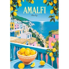 Itálie Amalfi vintage plakáty prémiové plus 1000dílné puzzle - Trefl obrázek 2
