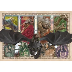 Jak vycvičit draka - draci a hrdinové, 300dílné puzzle - Clementoni obrázek 2