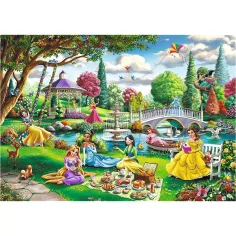 Jarní piknik Disney princezen, 1000dílné prémiové plus kvalitní puzzle – Trefl obrázek 2