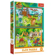 Jurassic World malí dinosauři 2x24ks puzzle - Trefl