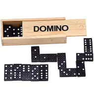 Klasické domino v dřevěné krabici