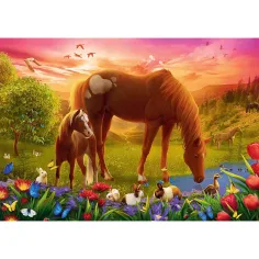 Koně na louce 500dílné puzzle - Trefl obrázek 2