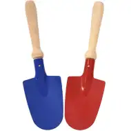 Kovová pískoviště s krátkou dřevěnou násadou