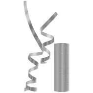 Kovová stříbrná serpentýna – 1 ks