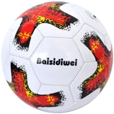 Fotbalový míč z umělé kůže s barevným křížovým vzorem 23 cm obrázek 2
