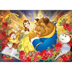 Kráska a zvíře 2 v 1 puzzle a omalovánky, 108 dílků, 50x35 cm – Lisciani obrázek 2