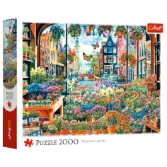 Květinářství v Amsterdamu – Prémiová kvalita, puzzle 2000 dílků – Trefl