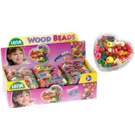 LENA: Dřevěný perlový set v srdcové krabičce