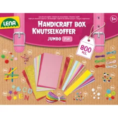 LENA: Jumbo růžový kutilský kufřík — kreativní hrací sada, 800 dílů obrázek 3
