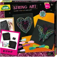 LENA: Kreativní sada na výrobu obrázků z příze s motivem motýla a srdce