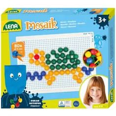 LENA: Mosaik Průhledné tečky kreativní sada 15mm 80ks