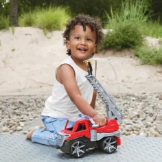 LENA: Truxx 2 červený hasičský vůz s žebříkem 29cm obrázek 4