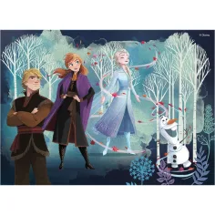 Ledové království 2 v 1, 24dílné puzzle a omalovánka 35x25 cm - Lisciani obrázek 3
