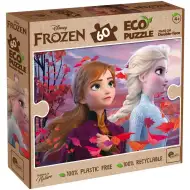 Ledové království 2 v 1, 60dílné Eco puzzle a omalovánka 70x50 cm – Lisciani