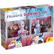 Ledové království 2 v 1 maxi 2x24dílné puzzle a omalovánka 50x35 cm - Lisciani