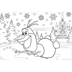 Ledové království 2 v 1 maxi 35dílné puzzle a omalovánky 70x50 cm – Lisciani obrázek 2