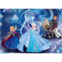 Ledové království 2 v 1, puzzle s 24 dílky a omalovánka 50x35 cm - Lisciani obrázek 2