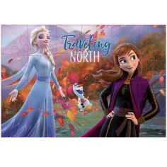 Ledové království 2 v jednom 24dílné omalovánkové puzzle s plakáty obrázek 5