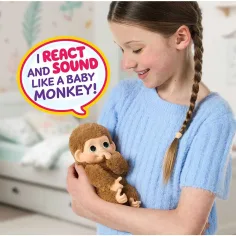Little Live Pets: Mini Maki Pepi Peach interaktivní krémová opička obrázek 3