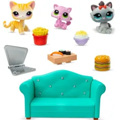Littlest Pet Shop: Diner Dash herní sada se 3 kusy, s kočičími figurkami obrázek 2