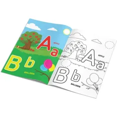 Littlies: ABC omalovánka 24 stran s 50 samolepkami A4 obrázek 2