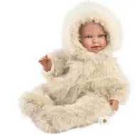 Llorens: Alicia 45cm plačící panenka s dudlíkem v sametovém kabátku