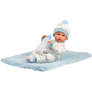 Llorens: Bimbo, novorozená panenka 35 cm s lahvičkou a přikrývkou