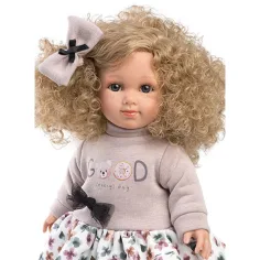 Llorens: Elena panenka v šatech s květinovým tylem a kudrnatými blond vlasy, 35 cm. obrázek 4