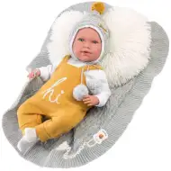 Llorens: Mimi Llorana 42cm plakající novorozenecká panenka s dekou a růžovým polštářkem