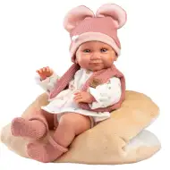 Llorens: Nica novorozená holčička s měkkým polštářkem 38 cm