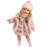 Llorens: Panenka Lucia 40 cm v květinových šatech s kabelkou