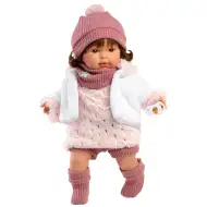 Llorens: Plačící panenka Carla 42 cm s dudlíkem ve hvězdných šatech