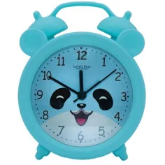 Luna: Budík s modrým vzorem medvídků.