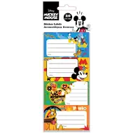 Luna: Mickey Mouse a přátelé, balíček se štítky na sešity, 20 kusů