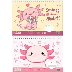 Luna: Must Axolotl skicák A4, 30 listů, v různých provedeních